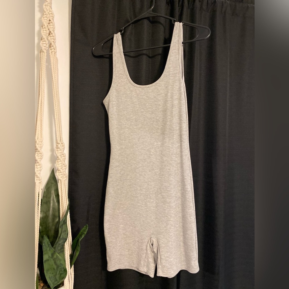 Shein biker shorts romper. Grey color. Size small.